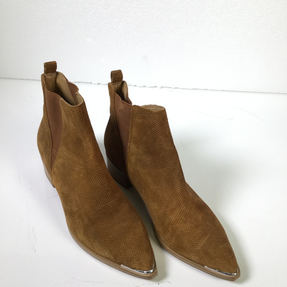 Marc Fisher Brown Pointy Toed Booties